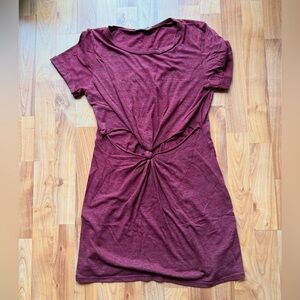 Honey Punch Maroon TShirt Dress with Cutout